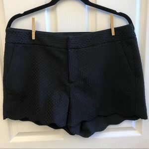 Elle black textured dress shorts